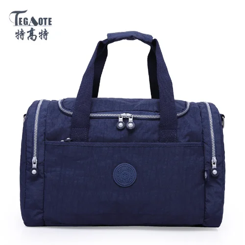 Bolso de viaje para mujer, bolso grande de lona, ​​bolso de mano para fitness, bolsa de almacenamiento de nailon impermeable._voghion.com