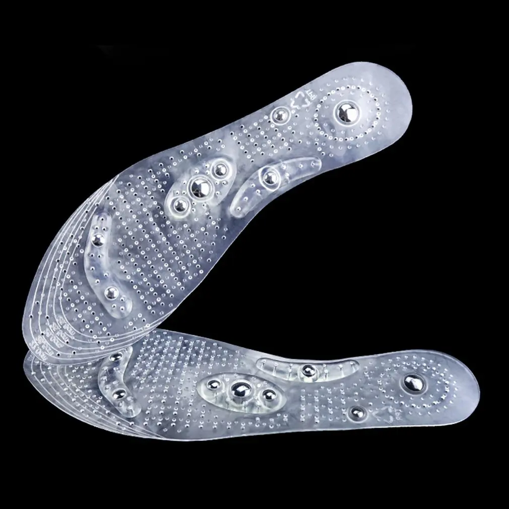 

New Men and Women Magnetic Therapy Foot Weight Loss patch Insole Transparent Silicone Anti-fatigue Health Care Massage Slimming