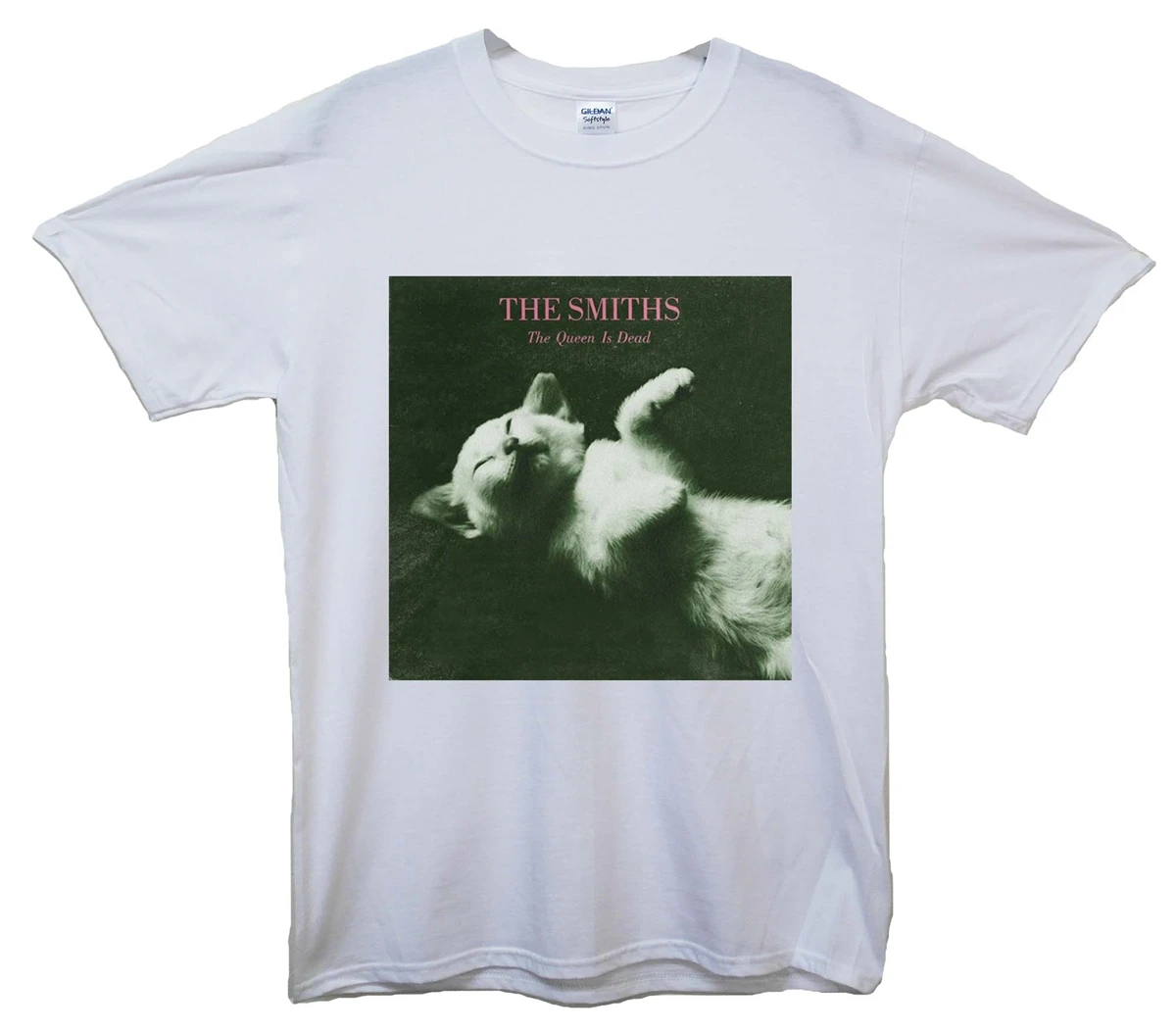 The Smiths queen Is Dead Cat забавная пародия футболка Летняя мужская с коротким рукавом |