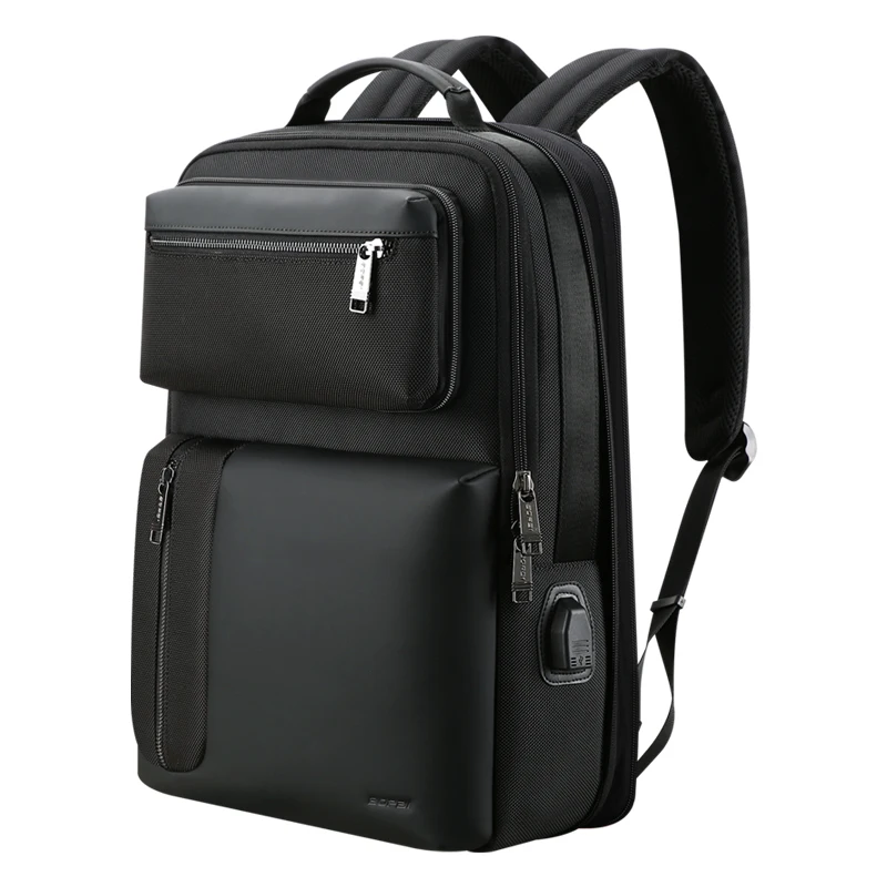 BOPAI, два в одном, наплечный рюкзак мужской, Деловой, Повседневный, рюкзак съемный, 15,6 дюймов рюкзак ноутбука рюкзак мужской сумка мужская рюкзак школьный рюкзак для ноутбука рюкзак для мужчин - Цвет: Black
