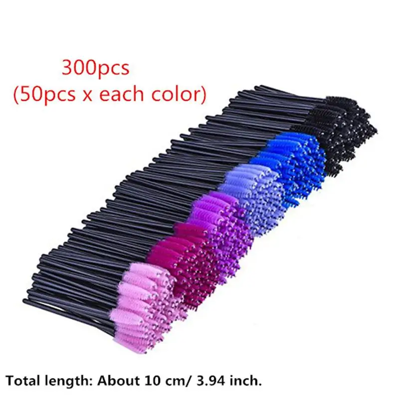 1 упаковка многоцветные Одноразовые Макияж щеточки с тушью для ресниц палочки ресницы кисти инструмент Аппликаторы комплект - Handle Color: 1