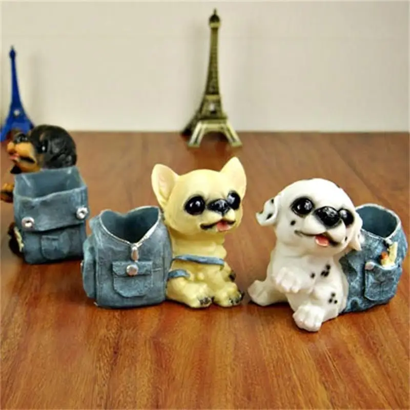 

VIERUODIS Creative Desktop Decoration Puppy Pencil Storage Tube Bathroom Pencil Storage Tool Student Birthday Gift Color Random