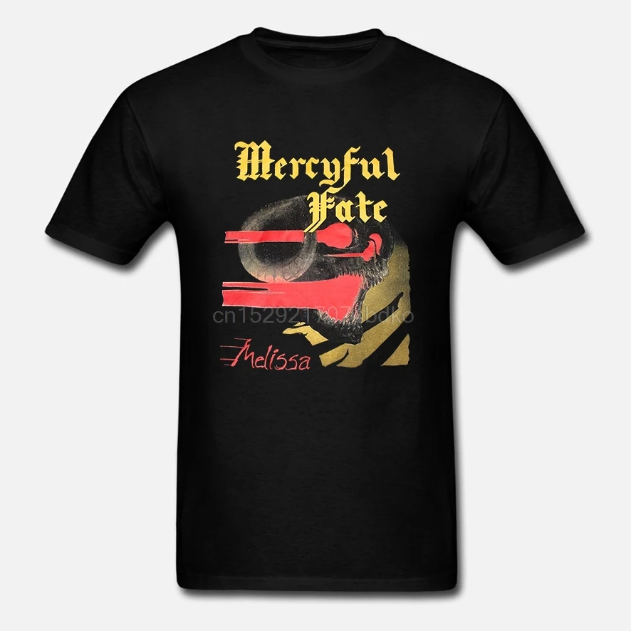 MERCYFUL FATE MELISSA KING DIAMOND DEATH THRASH METAL S-XXL Новая черная футболка Летняя с круглым вырезом