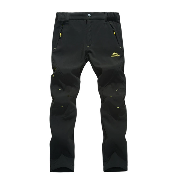 JACKSANQI мужские зимние треккинговые брюки новые уличные водонепроницаемые ветрозащитные утепленные брюки походные лыжные брюки 5XL RA257 - Color: Men Black