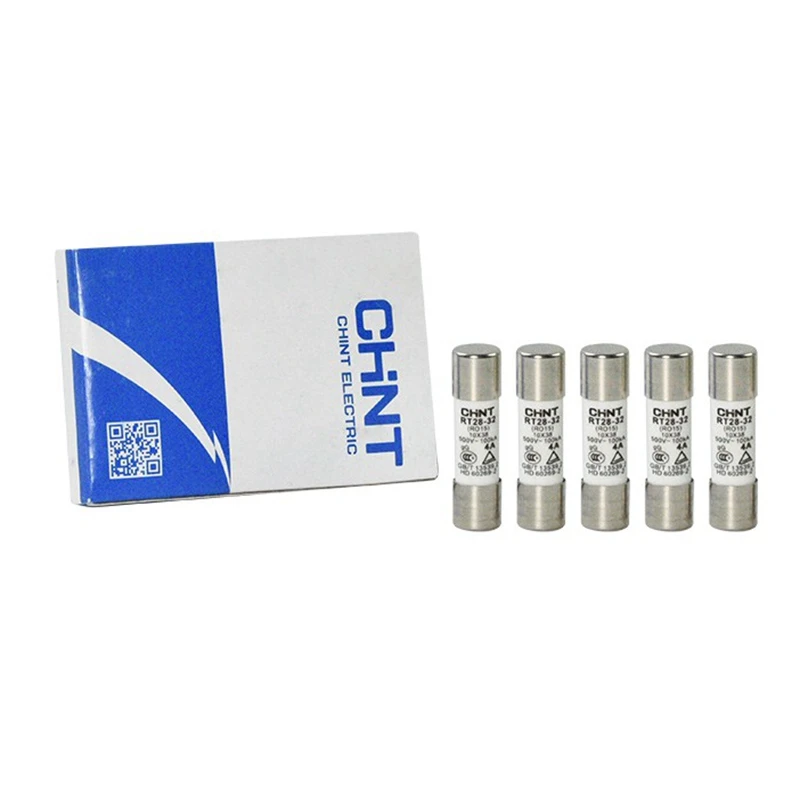 10pcs CHINT RT28-32 (RO15, RT14-20) 2A 4A 6A 10A 16A 20 25A 32A Fuse Link 10X38 Fuse Fusible Core 10pcs/lot CHINT RT28-32 (