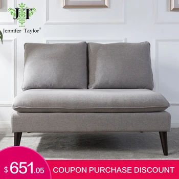 

Jennifer Taylor Home Light Grey Vera Upholstered Cushioned Settee Sofa Chair Accents Bedroom,Living Room Furniture