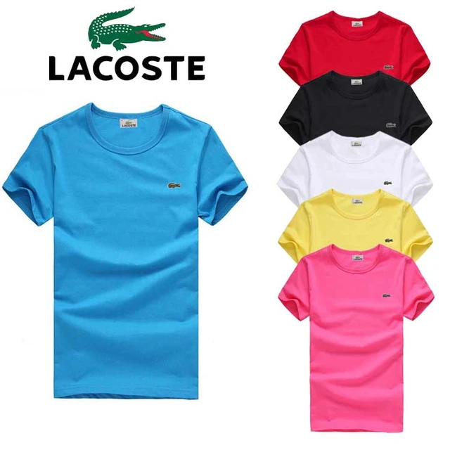 kim Initiativ Mathis New Original Brand Lacoste- T Shirt Men Tops Summer Short Sleeve Fashion T- shirt 100% Cotton Mans Tshirt 1LA13 _ - AliExpress Mobile