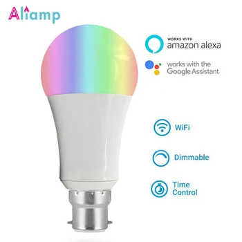 

Bayonet WiFi Smart LED Light Bulb B22 Lamp 7W Warm Cool White RGB Wireless Voice Control by Echo Alexa and Google Assistant Home