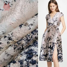 Американский стиль Роскошные граффити позиционирования металлик жаккард парча ткань для платья tissu tecidos stoffen telas пряжа SP5522