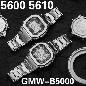

DW 5600 Metal Strap Band 316L Stainless Steel Watchband Case for GW-5000 5035 GW-M5610 DW5600 Steel Belt Watch Band + Tools