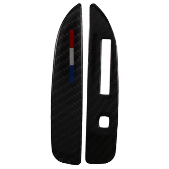 

New Carbon Fiber Gear Shift Panel Frame Cover Trim Fit for Ford Mustang 2015-2017