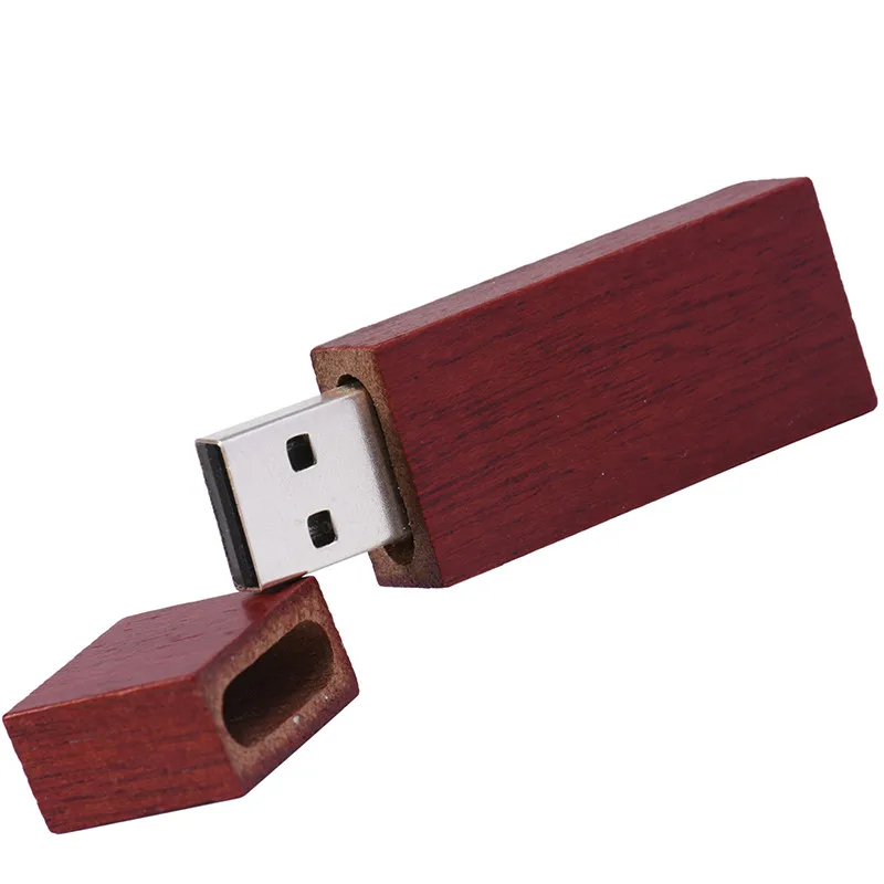 JASTER логотип на заказ деревянный usb флэш-накопитель с коробкой ручка привода 64 ГБ 32 ГБ 16 ГБ 4 ГБ U диск карта памяти Флешка персональный подарок - Цвет: red wood