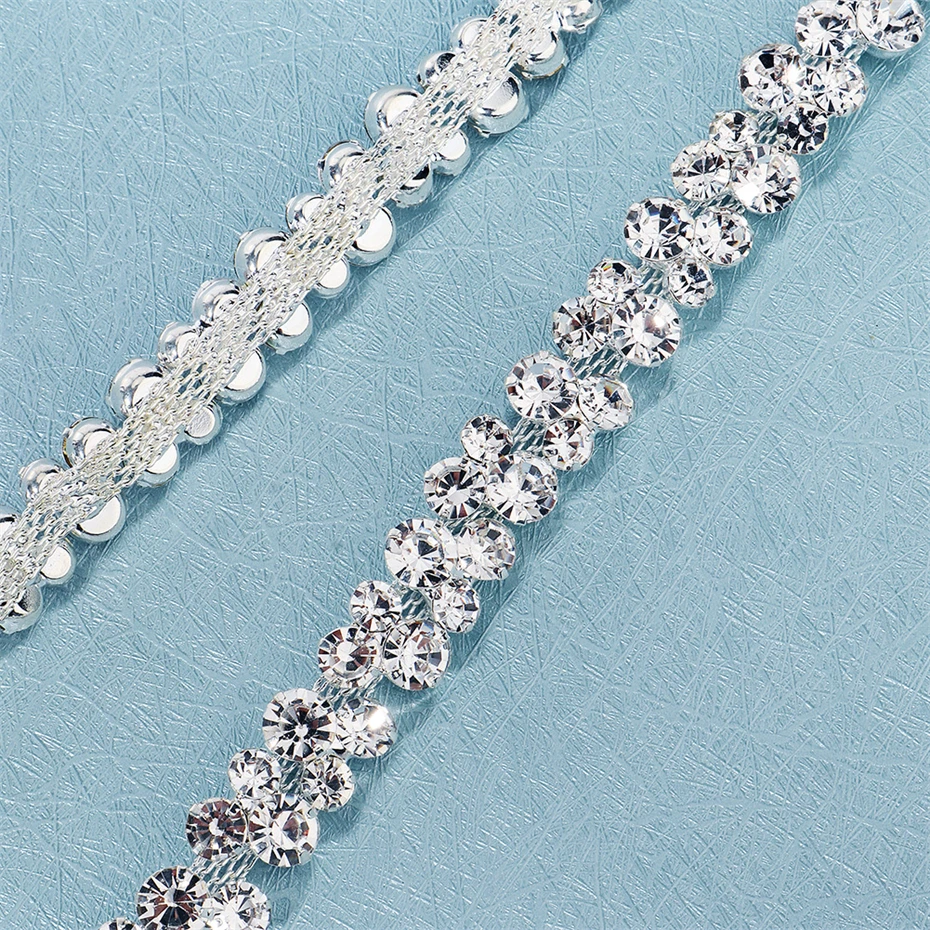 Efily Luxury Thin Rhinestone Bridal Belt Ribbon Women Crystal Bright Party Belt Sash Wedding Accessories Dress Bridesmaid Gift
