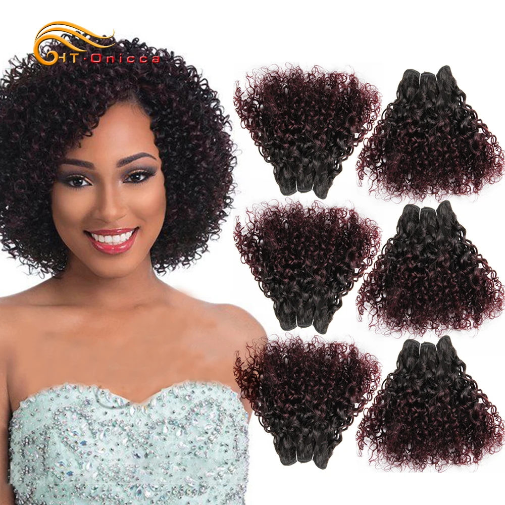 Brazilian Hair Jerry Curl Bundles With Closure Curly Human Hair