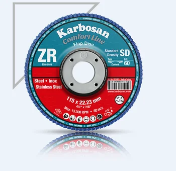 

Karbosan 115 mm Zirconia Flap Disc 60 Sand 10 Lu Package