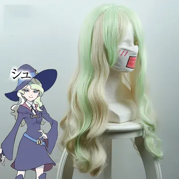 

Anime Cosplay Wig Little Witch Academia Cosplay Wig light green long Hairs Girls Diana Cavendish cos Accessories dropshipping