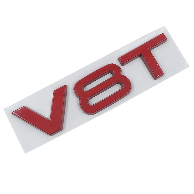 Оранжевый Автомобильный Стайлинг 3D металлический V6T V8T V6 V8 T крыло сбоку Эмблема для кузова хвост багажник значок на крыло Стикеры для Audi A4 A3 A5 A6 A1 Q3 Q5 Q7 - Название цвета: Оранжевый