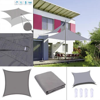 

21 Color Waterproof Shade Sail Polyester Oxford Fabric Square Awnings Sun shade Canopy For Garden Terrace Swimming Yard Sail