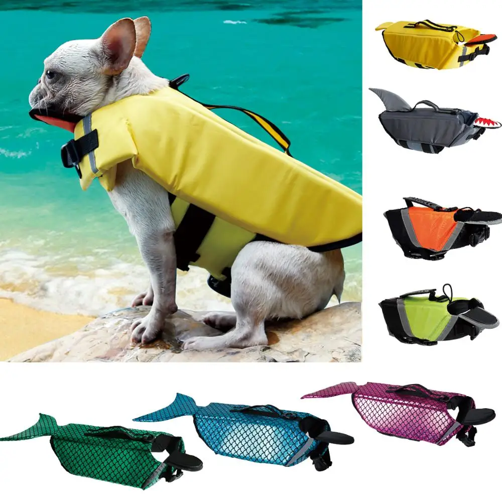 Free shipping Life Dog Jacket Shark And Duck Design Pet Swimming Vest