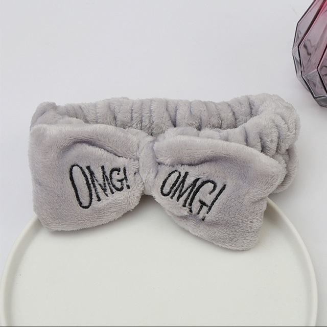 Face Hair Holder Hairbands Soft Warm Coral Fleece Bow Animal Ears Headband for Women Girls Turban Fashion Hair Accessories