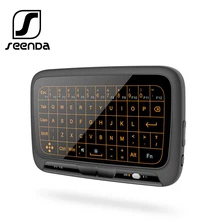 SeenDa Mini 2.4G sans fil clavier rétro-éclairage pavé tactile Air souris IR penchée télécommande pour boîte Smart TV Android iOS Windows