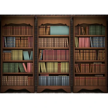 

Bookshelf background photography vintage board baby library school backdrop photocall photophone photobooth photo props