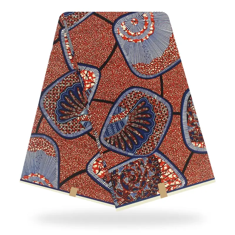 Африканская вощеная ткань принтом высокого качества холлан хлопок Материал Анкара ткань шитье настоящий голландский воск 6 ярдов для платья