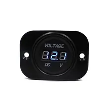 Автомобильный Вольтметр для мотоцикла, модифицированный Вольтметр постоянного тока, светодиодный дисплей с фиксированной пластиной
