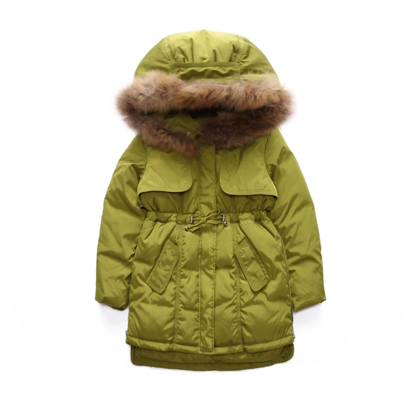 

Little Girls Outerwear Children Girls Fashion Winter Coat Parkas Warm Duck Down Jacket Fur Hooded Clothes Puffer Jacket 5 Years