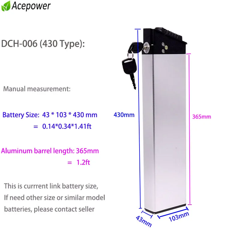 Batterie 48V 14Ah (ou 10.4Ah) Pour Vélo électrique Pliable Vitilan V3/V1 - Lithium, Câbles