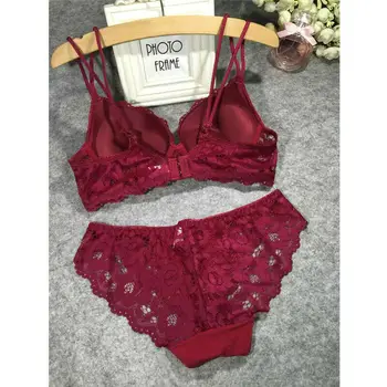 

New Sexy Bra Brief Sets Women Lace Floral Bralette Push Up Bra G-string Set Sleepwear Sexy Lingerie