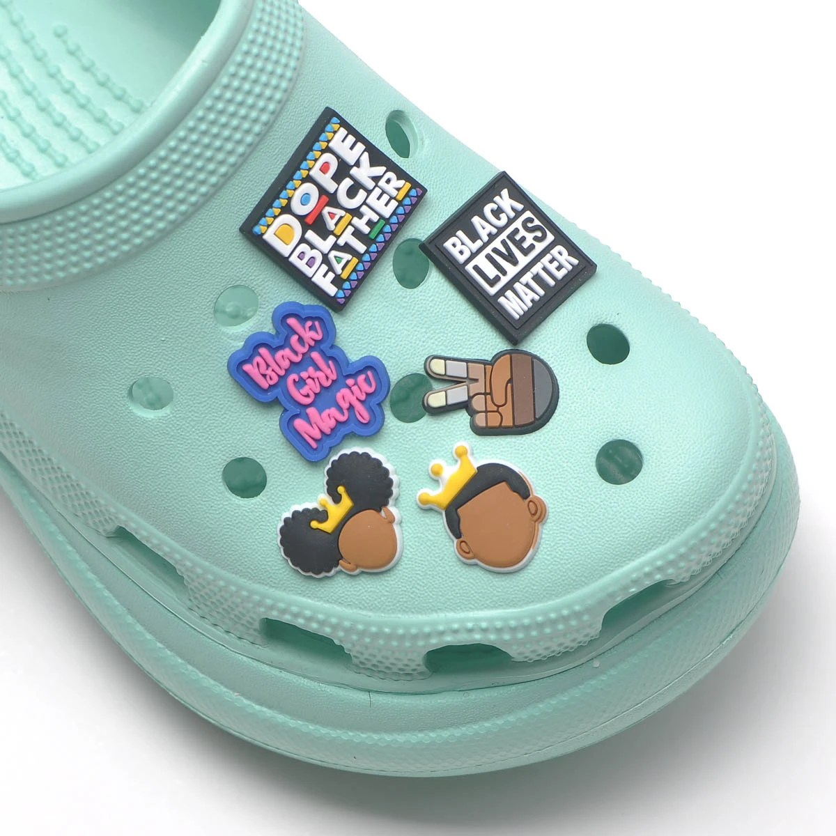 1 шт. я не могу дышать подвески для обуви из мягкого ПВХ JIBZ Croc аксессуары черный