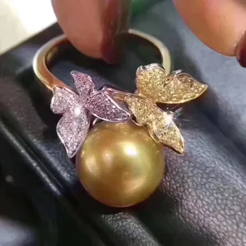 

Luxury Pearl Rings Settings S925 Sterling Silver Pearl Rings Findings Women DIY Handmade Rings Accessory Components No Pearl