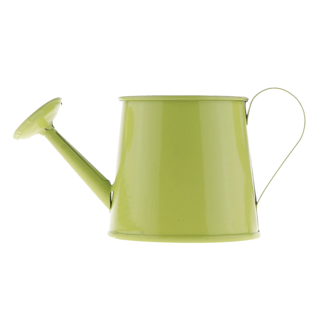 Shabby Chic Rustic Style Metal Jug Pitcher Flower Vase Watering Can for Home Garden Decoration