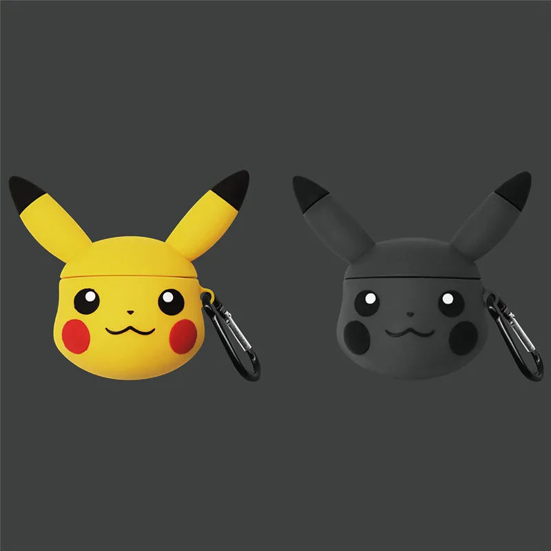 

For Air pods 2 Cartoon Cute Funny Pikachu Earphone Cover For Apple Wireless Bluetooth Headset Airpods Silicone Cases Funda