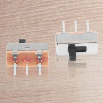 

50 Pcs SS12D00G3 2 Position SPDT 1P2T 3 Pin PCB Panel Mini Vertical Slide Switch