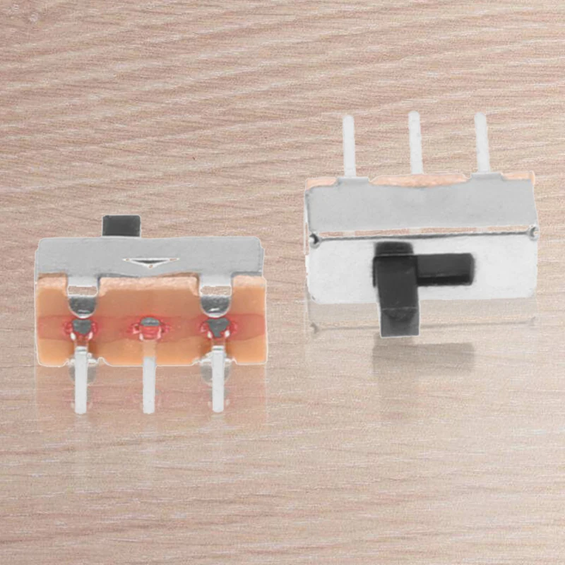 50 шт. SS12D00G3 2 положения SPDT 1P2T 3 Pin PCB панель Мини Вертикальный скользящий