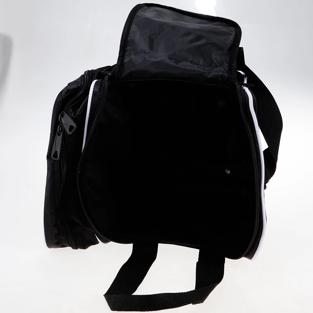Portable Bowling Ball Storage Case Ball Carrier Bag Single Ball Tote Bag Pocket with Base with Two Side Pockets