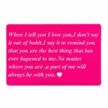 Бумажник с надписью, с зажимом для карт, металлическая семейная открытка для пары, черный/синий/оранжевый/розовый/красный/серебристый