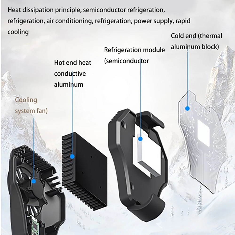 Мобильный кулер для телефона охлаждающий игровой веер подставка держатель кронштейн вентилятор Радиатор для IPhone huawei Xiaomi смартфон планшет зарядка через usb