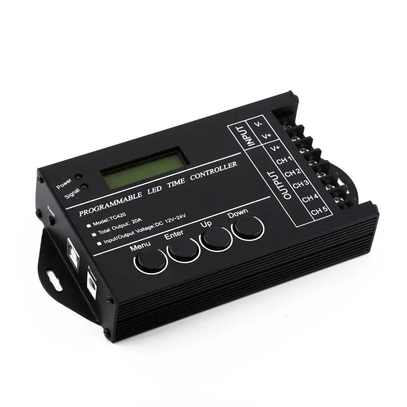 Твистер. CK TC420 Время программируемый светодиодный контроллер Диммер DC12V/24 V 5 канал LED лампа контроллер