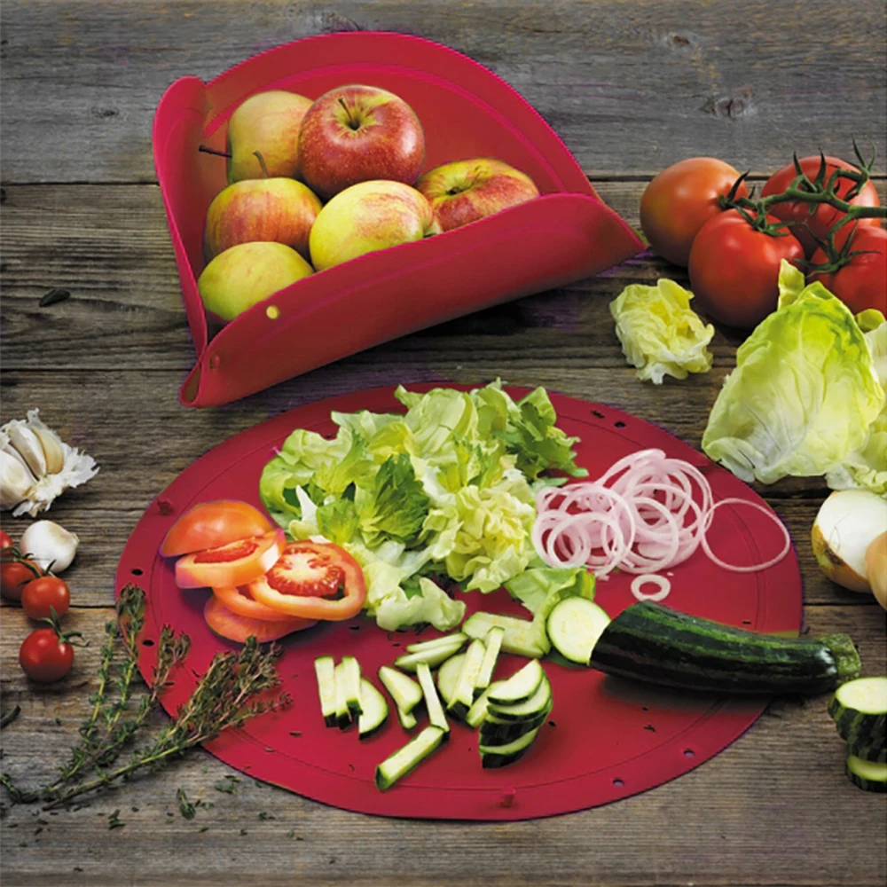 

Foldable Bending Magic Mat Flexible Salad Mat Silicone Chopping Board Non-slip Kitchen Cutting Board Vegetable Meat Salad Tools