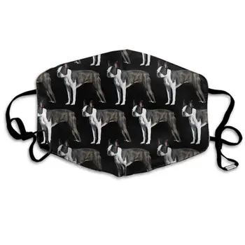 

Comfortable Two Layer Dust Mask, Soft Cute Funny Boston Terrier Dog Face Mask Cover Mouth for Adults and Teens