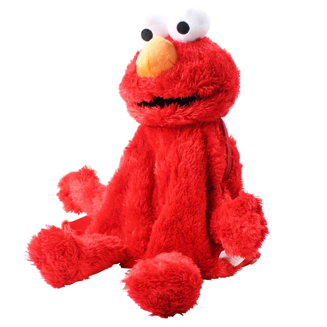 45cm Sesame Street Elmo Cookie Demon Big Bird Kawaii Cartoon Plush Peluche Soft Stuffed Toys Kids GIft Backpack Schoolbag Bag