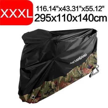 

295x110x140cm Camouflage 190T Waterproof Rain Dust UV Outdoor Indoor Motorcycle Cover Coat For Touring Road Cruiser D35