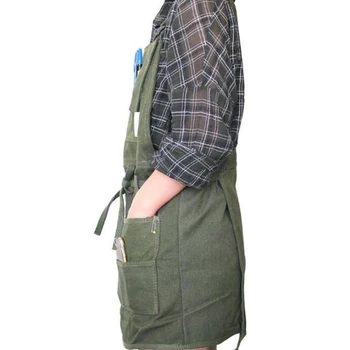 

Household Daily Multi-Purpose Tool Apron Canvas Wear-Resistant Durable Apron Kitchen Cooking Housework Cleaning Apron