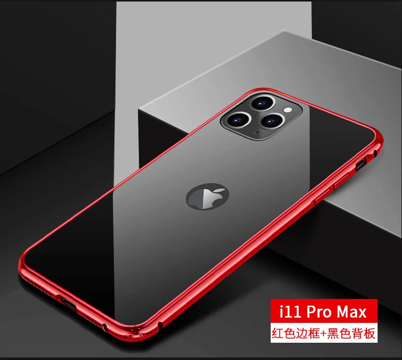 Для Apple iPhone 11 Pro Max ультра тонкий металлический алюминиевый бампер рамка чехол для iPhone 11 Pro стеклянный задний Чехол