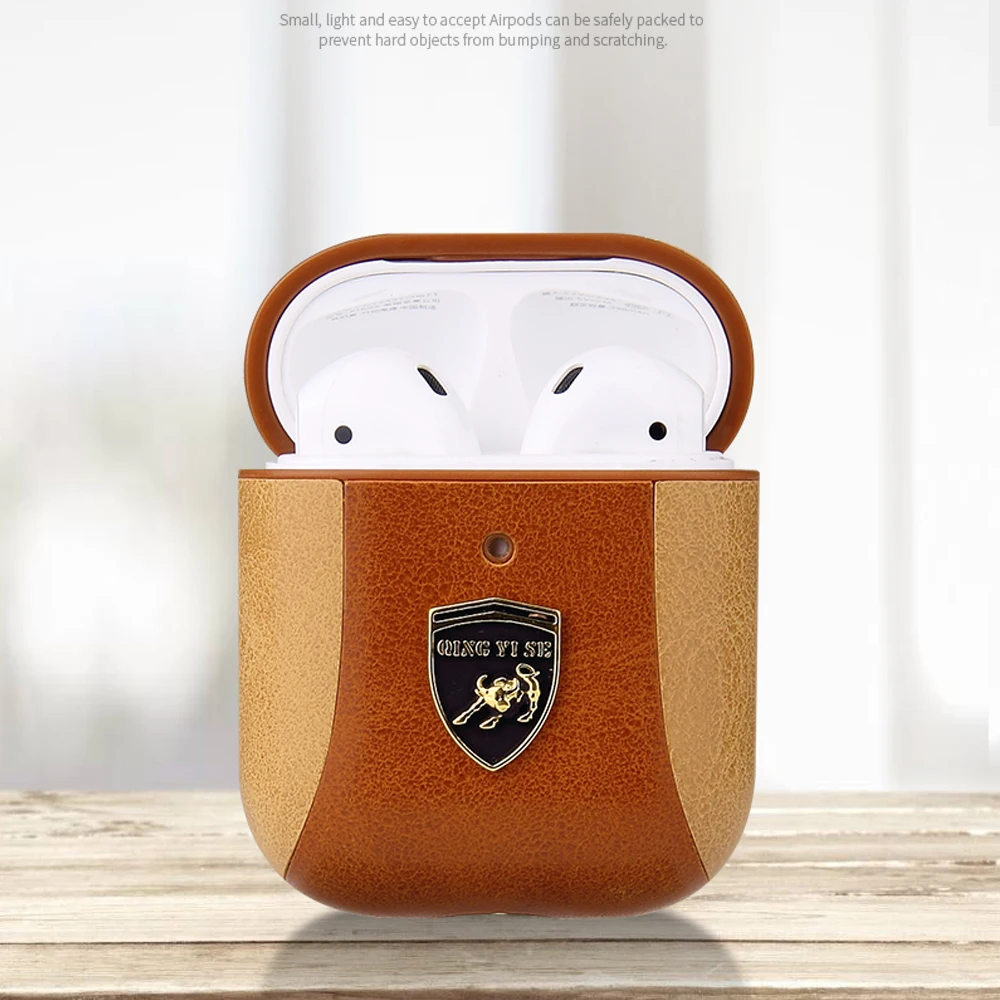 Чехол для наушников с Bluetooth Airpods чехол Air Pods 1st 2nd универсальный кожаный s Apple Pod 1 2