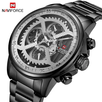 

Luxury Brand NAVIFORCE Men's Watch Sport Creative Quartz Wristwatch Male Steel Strap Waterproof Clock Watches Relogio Masculino