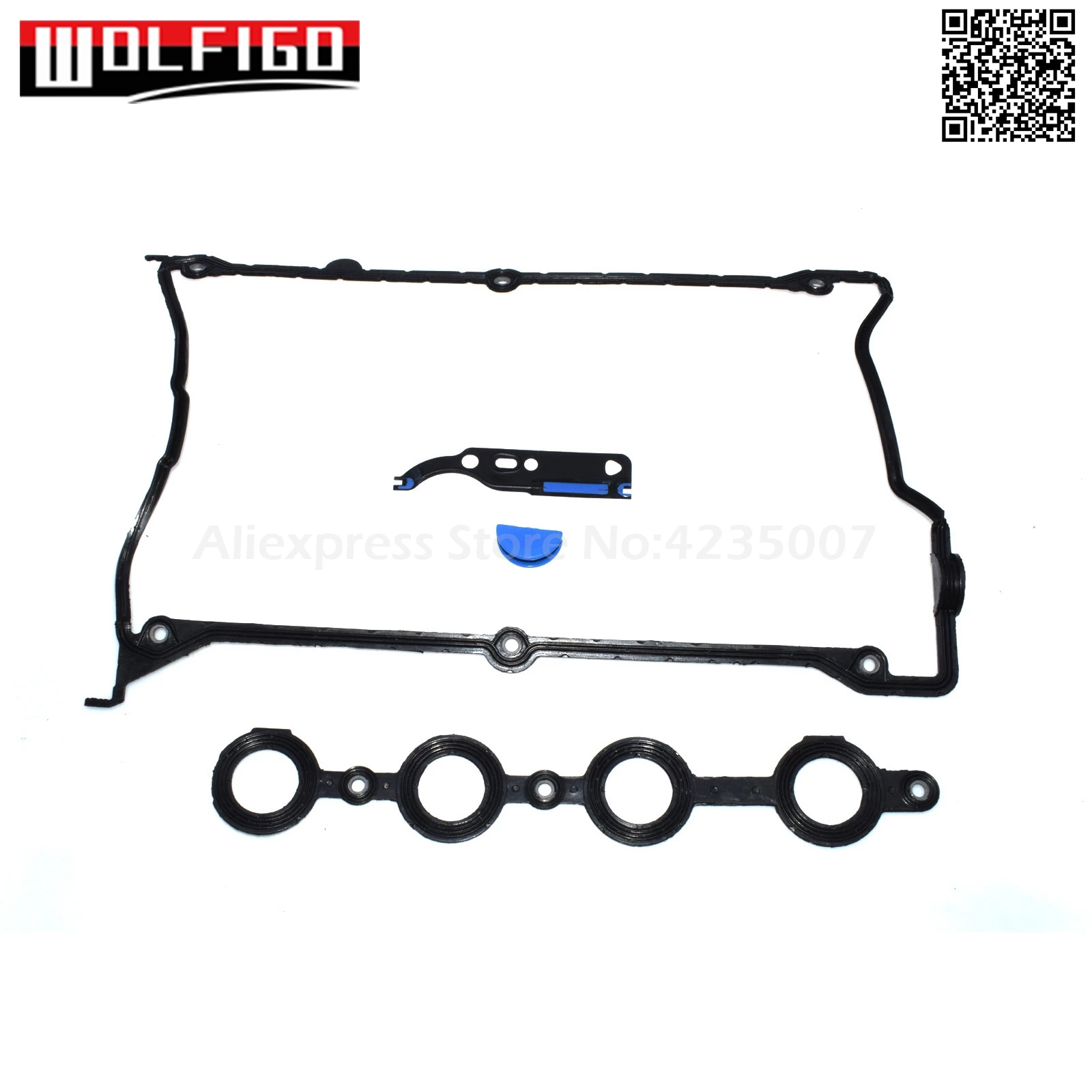 Engine Valve Cover Rubber Gasket Aluminum Gasket Kits & Chain Tensioner Set For VW Passat B5 Golf Jetta For Audi A4 TT 1.8T